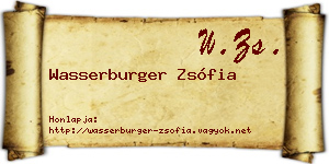 Wasserburger Zsófia névjegykártya
