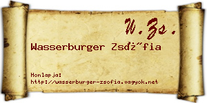 Wasserburger Zsófia névjegykártya