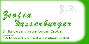 zsofia wasserburger business card