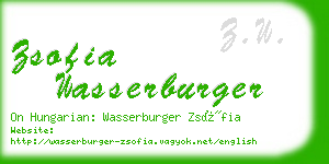 zsofia wasserburger business card